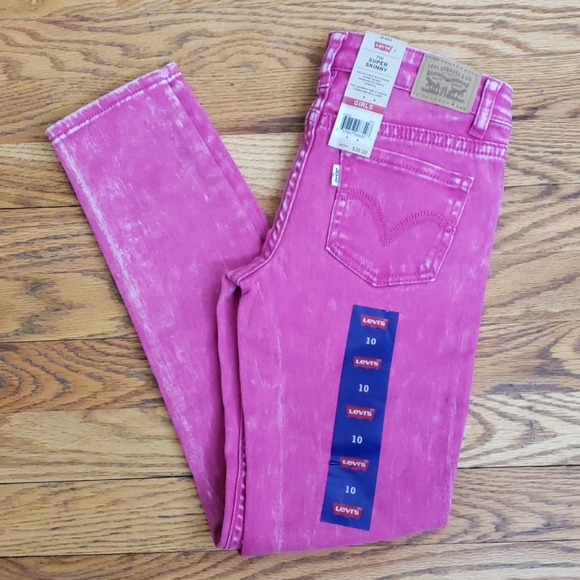 Levi's Other - Levi's 710 Super Skinny Fuchsia Jean's Size 10 Reg